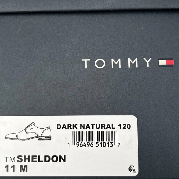 Tommy Hilfiger Sheldon Men\'s Oxford Dress Shoes Size 11‎ Brown Lace-Up Cap Toe